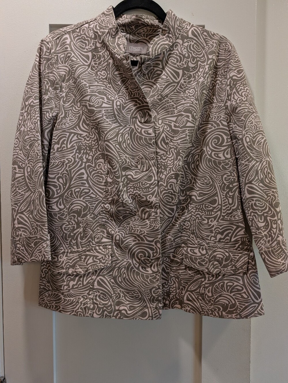 Chicos Casual Print Jacket XL(See Measurements)